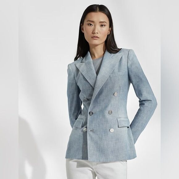 Ralph Lauren Purple Label Jackets & Blazers - Ralph Lauren Collection ~ Spring 20 Camden Chambray Double Breasted Blazer